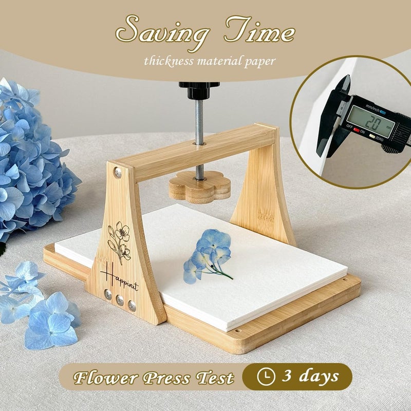Happinit Large Flower Press Kit - 6 Layers 11" x7" Even Pressure for DIY Arts, Pressing for Adults, Dried Plant Preservation for Craft Lovers - Image 3
